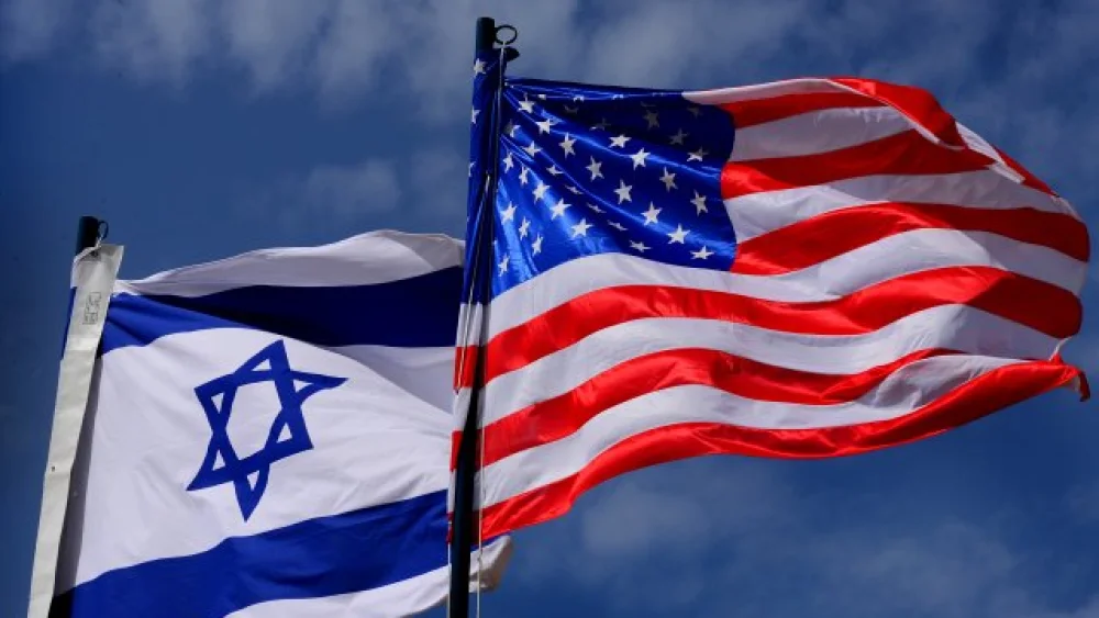 American, Israeli Flags