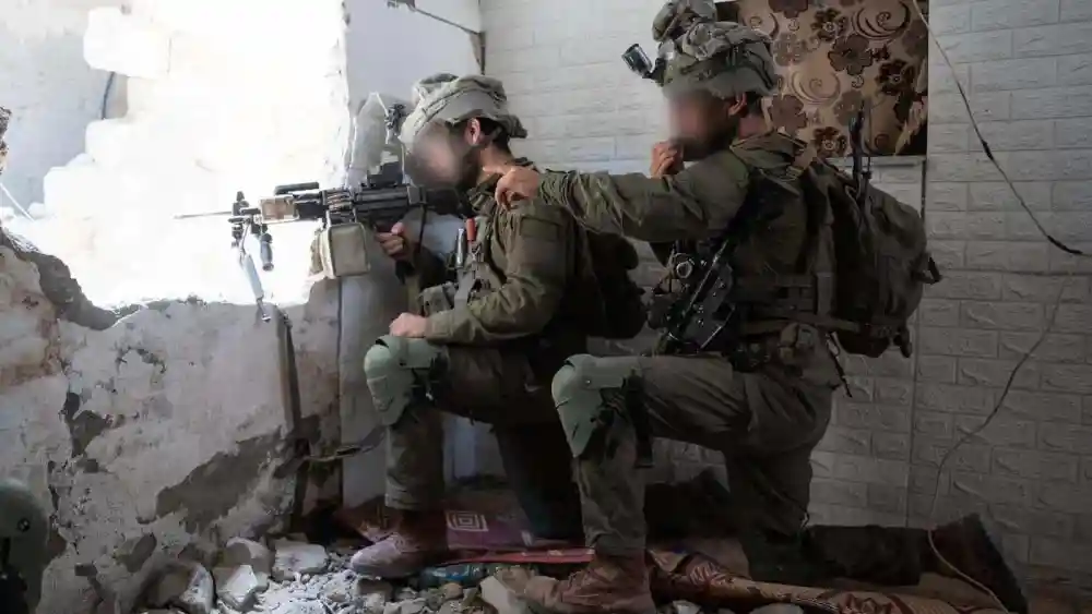 Israeli troops during operational activity in the Gaza Strip on June 14, 2024. Credit: IDF.
