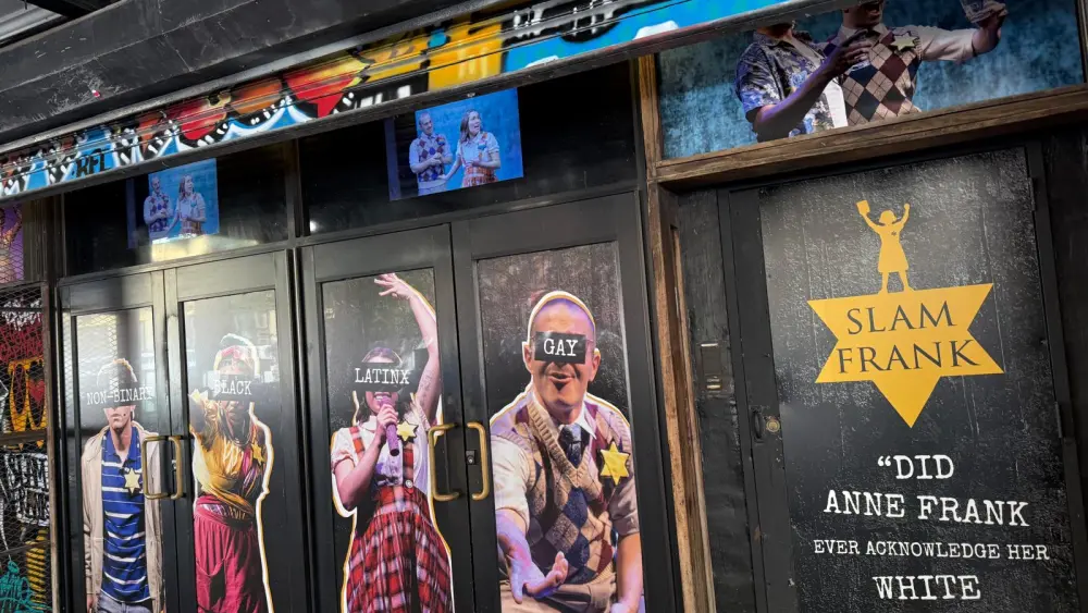 The Off-Broadway theater in New York City’s East Village where the satirical hip-hop musical “Slam Frank” was performed, Oct. 9, 2026. Photo by Jonathan Tobin.