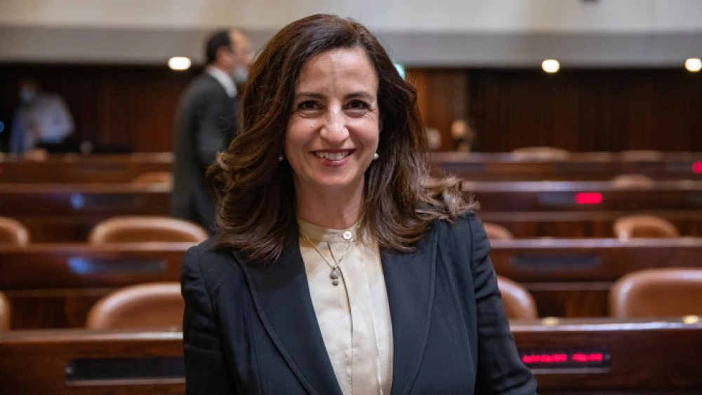 Israeli lawmaker Ghaida Rinawie-Zoabi at the Knesset, ahead of the opening parliament session of the new government, on April 5, 2021. Photo by Olivier Fitousi/Flash90.