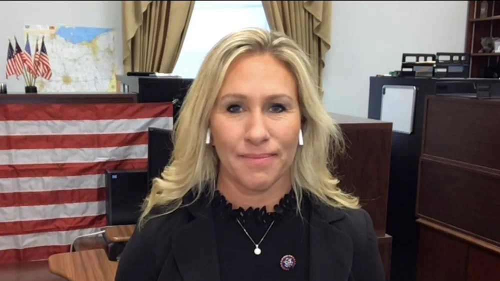 Rep. Marjorie Taylor Greene (R-Ga.). Source: Screenshot.