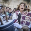 A group of American Conservative and Reform rabbis, and Women of the Wall members, hold Torah scrolls during a protest against the government’s failure to deliver a new prayer space at the Western Wall in Jerusalem, Nov. 2, 2016. Credit: Hadas Parush/Flash90.