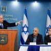 Israeli Prime Minister Benjamin Netanyahu holds a press conference with Finance Minister Moshe Kahlon, Economics Minister Eli Cohen and Bank of Israel head Amir Yaron (not pictured) on economic preparations for the financial fallout of the COVID-19 crisis, March 12, 2020. Photo by Olivier Fitoussi/Flash90.
