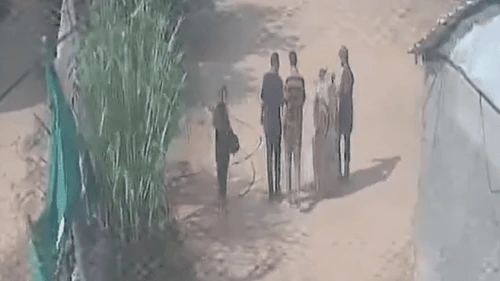 A screenshot of a video showing Shiri, Ariel and Kfir Bibas in Gaza, just after they were taken hostage by Hamas on Oct. 7. Feb. 19, 2024. Credit: IDF.