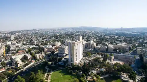 An aerial view of the Leonardo Hotel in Jerusalem. July 10, 2017. Photo by Gidi Avinary/Flash90.