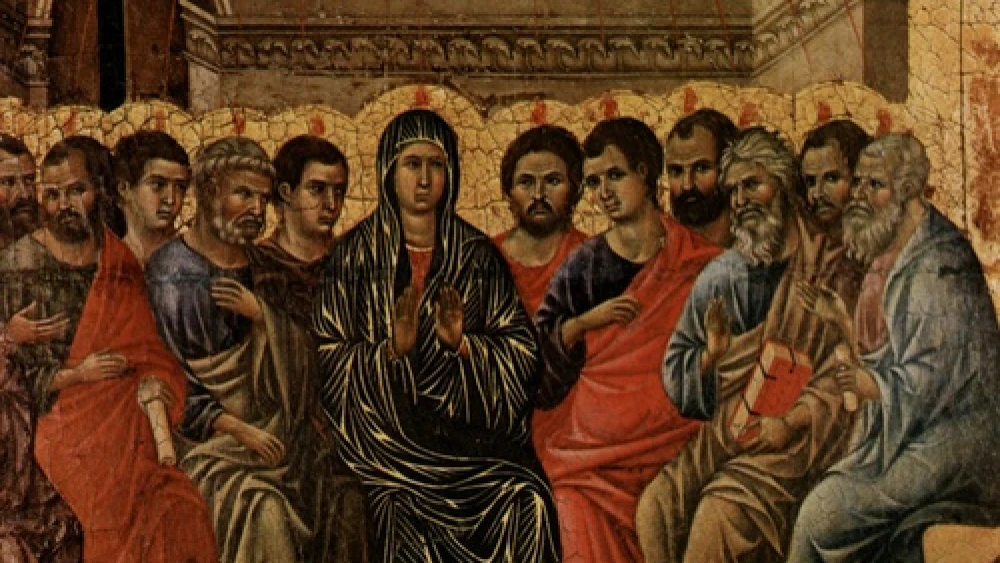 A typical Western image of the Pentecost, by Duccio di Buoninsegna. Credit: Directmedia Publishing GmbH via Wikimedia Commons.