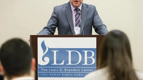 Kenneth L. Marcus speaks on behalf of the group he founded in 2011, the Louis D. Brandeis Center for Human Rights Under Law. Credit: Facebook