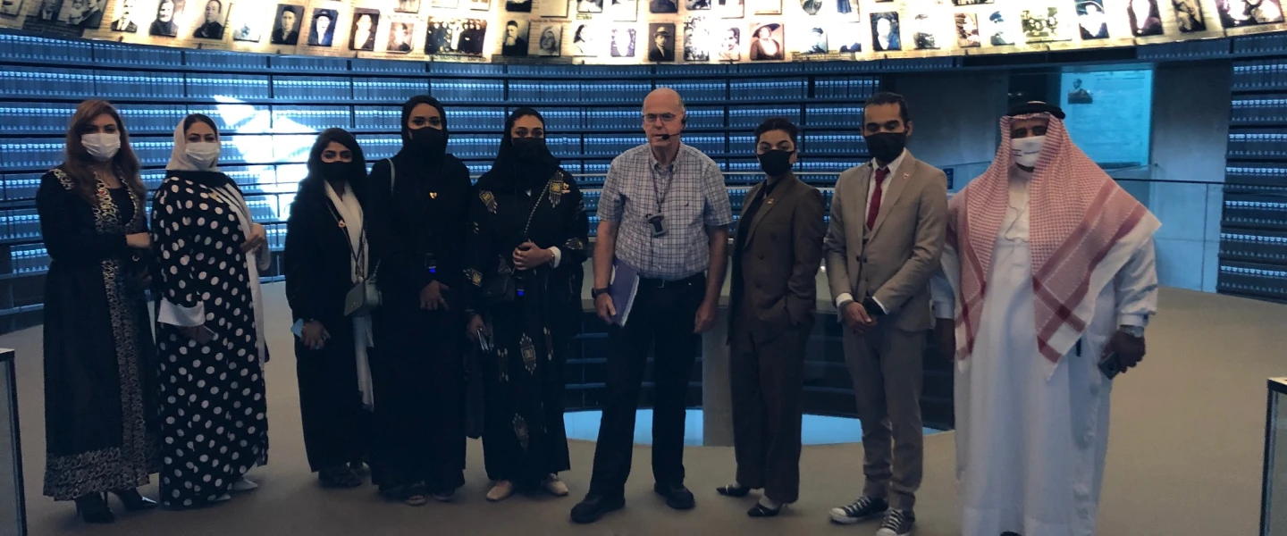 The Bahraini delegation at Yad Vashem in Jerusalem, October 2021. Photo by Josh Hasten.