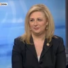 Suha Arafat on the set of Al Jazeera. Screenshot.