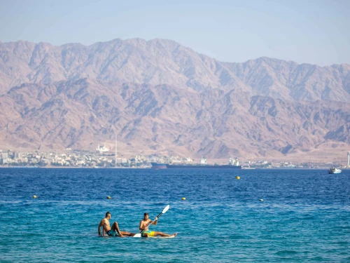 The Red Sea and the southern Israeli city of Eilat, Nov. 6, 2020. Photo by Yossi Aloni/Flash90.