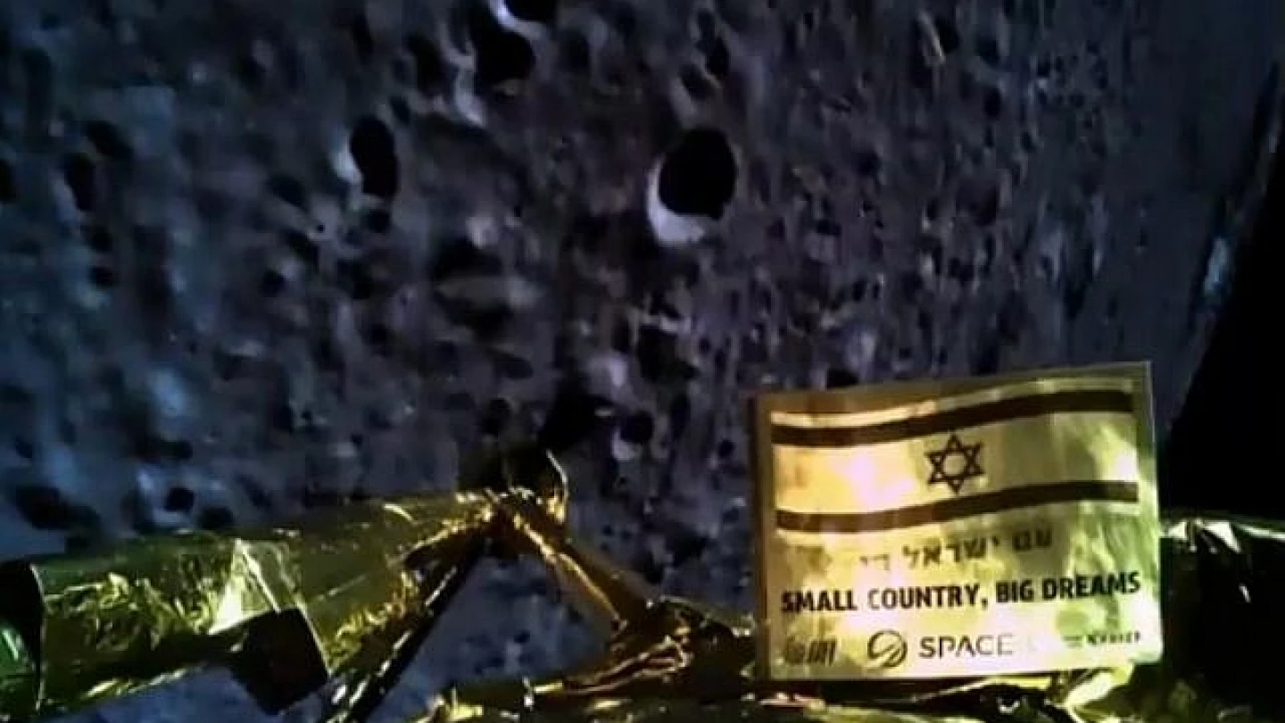 Selfie image as the spacecraft prepared for its lunar landing in April 2019. Credit: “Beresheet.”