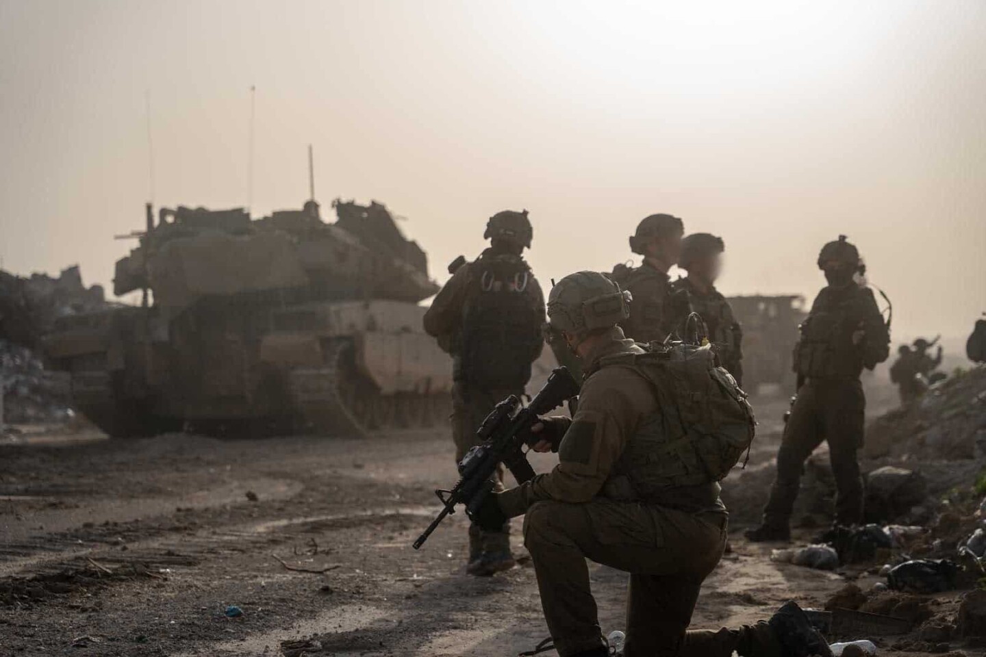 Israeli soldiers from the 16th Brigade operate east of the Yellow Line in northern Gaza in this undated photo released on Jan. 17, 2026. Credit: IDF.