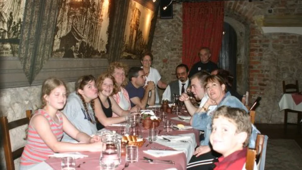Photo of the Evron family on their multi-generational roots trip to Poland in 2005. Credit: Courtesy.