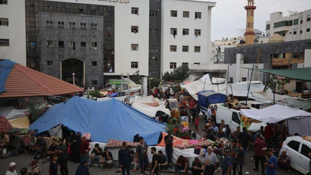 Shifa Hospital in Gaza City, Oct. 29, 2023. Photo by Majdi Fathi/TPS.