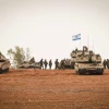 IDF soldiers near the Israeli-Gaza border in southern Israel, Oct. 9, 2023. Photo by Chaim Goldberg/Flash90.