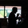 Mamdani black and white silhouette