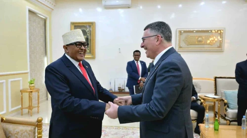 Somaliland President Abdirahman Mohamed Abdullahi hosts Israeli Foreign Minister Gideon Sa’ar in Hargeisa, Jan. 6, 2025. Credit: Israeli Ministry of Foreign Affairs.