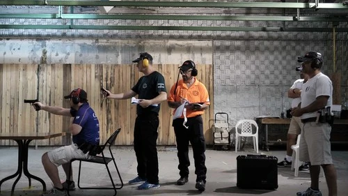Click photo to download. Caption: During the practical shooting exercise pictured here, more than 200 people from 12 different shooting clubs gathered at the Olympic Shooting Range in Herzliya, Israel, last October to take part in a variety of shooting situations resembling real-life scenarios. Credit: Tomer Neuberg/Flash90.