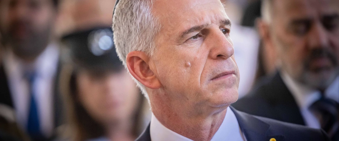 Mossad Director David Barnea attends a state ceremony at the Mount Herzl Military Cemetery in Jerusalem marking the Hebrew calendar anniversary of Oct. 7, 2023, attacks, on Oct. 27, 2024. Photo by Chaim Goldberg/Flash90.