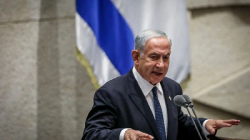 Likud Party chairman Benjamin Netanyahu speaks at the Knesset during the memorial ceremony marking 27 years since the assassination of Prime Minister Yitzhak Rabin, Nov. 6, 2022. Photo by Noam Revkin Fenton/Flash90.