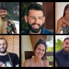 (From top left to right, clockwise) Hersh Goldberg-Polin, Almog Sarusi, Eden Yerushalmi, Alexander Lobanov, Carmel Gat and Ori Danino. Credit: Hostages and Missing Families Forum.