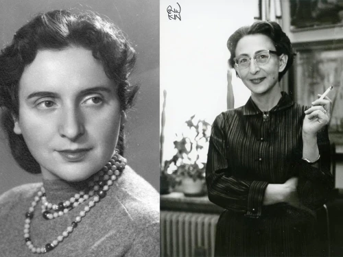 The author's mother, Chava Rosenfarb (left), and Zenia Larsson. Credit: Courtesy of Goldie Morgentaler.