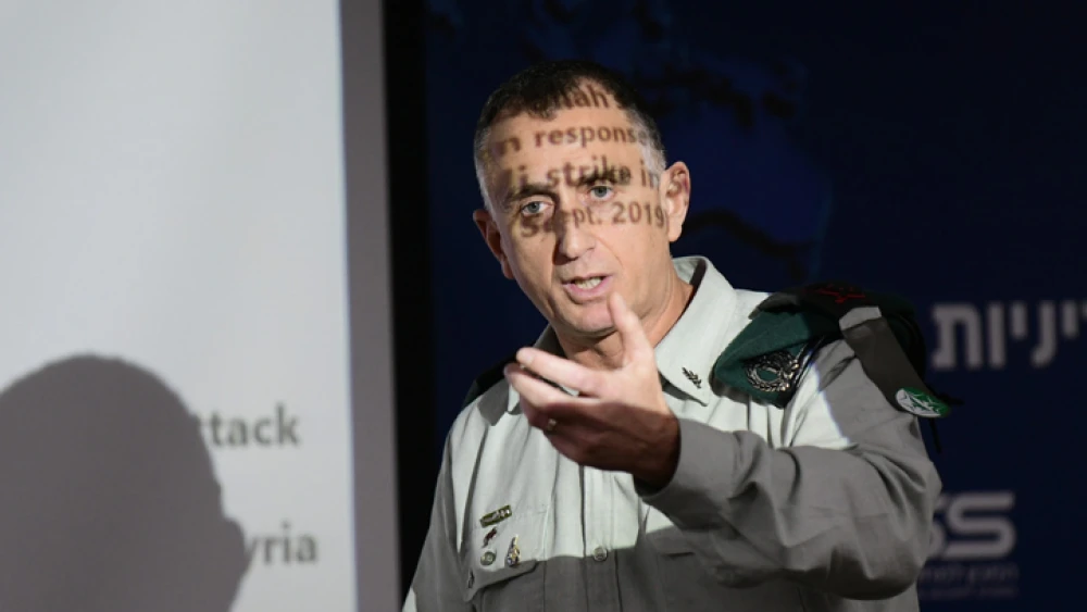 Maj. Gen. Tamir Heiman, chief of IDF Military Intelligence, at the Annual International Conference of the Institute for National Security Studies in Tel Aviv on Jan. 28, 2020. Photo by Tomer Neuberg/Flash90.