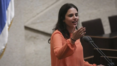 Israeli Justice Minister Ayelet Shaked speaks at the Knesset on June 29, 2015. Credit: Hadas Parush/Flash90.