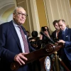 Senate Minority Leader Chuck Schumer (D-N.Y.) speaks to reporters about a range of topics, including the primaries in the state of Michigan, after a weekly policy luncheon with Senate Democrats at the U.S. Capitol Building in Washington, D.C., on Aug. 4, 2026. Photo by Anna Moneymaker/Getty Images.