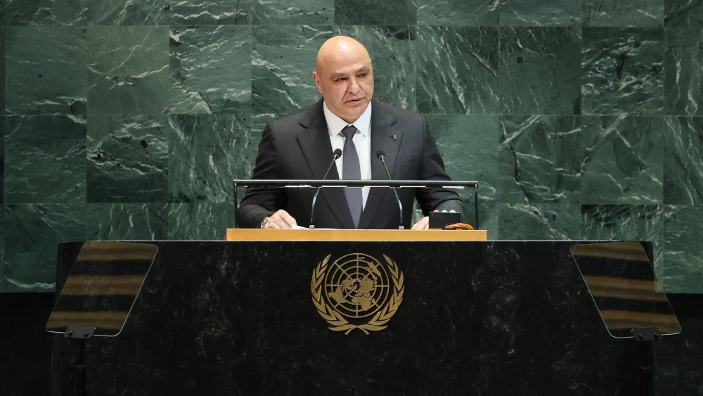 Lebanese President Joseph Aoun addresses the United Nations General Assembly at the U.N. headquarters in New York City, Sept. 23, 2025. Photo by Michael M. Santiago/Getty Images.