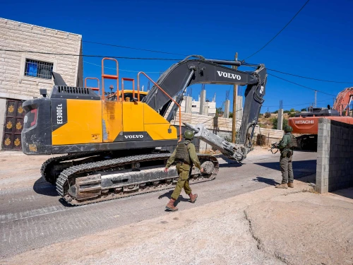 Israeli engineering work in the village of Duma in Samaria, July 30, 2024. Credit: Flash90.