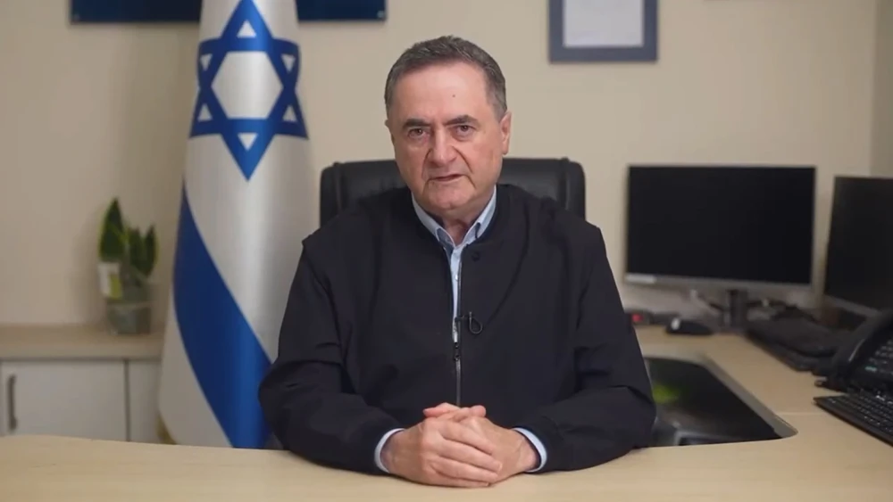 Israeli Defense Minister Israel Katz delivers a message to Hezbollah on April 2, 2026, after the Lebanese terrorist organization launched dozens of rockets into Israeli territory during the Passover Seder meal. Credit: Elad Malka/Israel Ministry of Defense.