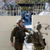 Israeli security forces guard during clashes between Jews and Palestinians in Hebron, Nov. 19, 2022. Photo by Wisam Hashlamoun/Flash90.