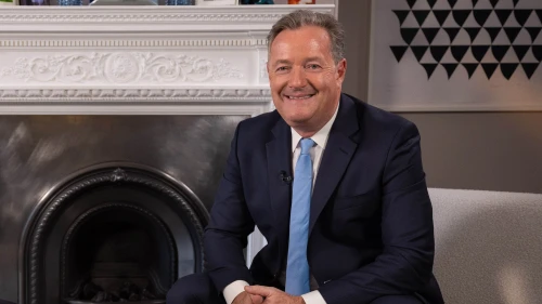 Piers Morgan conducts an interview at 10 Downing Street in London on Feb. 2, 2023. Photo by by Simon Walker / No 10 Downing Street via Wikimedia Commons.