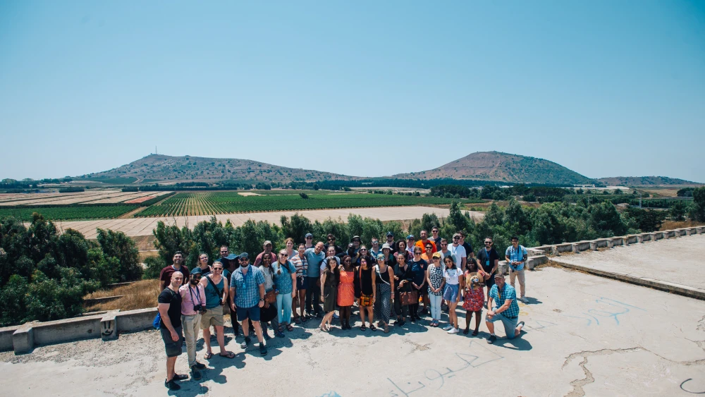 A group of 42 legal, international relations and military leaders from around the world who met with Israeli military officials and politicians in mid-august 2019 on a tour of the region. Credit: Our Soldiers Speak.