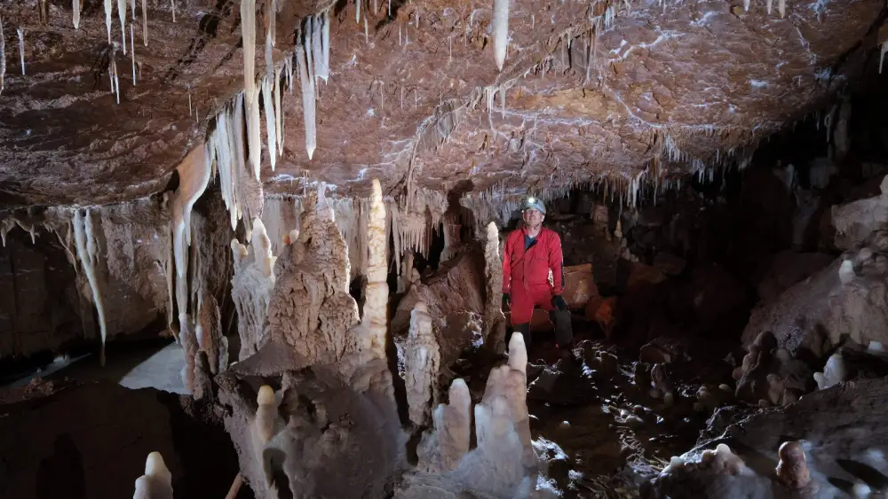 The Jubilee Cave uncovered near Ofra in the Binyamin region of Samaria is among the biggest ever found in Israel. Photo by Boaz Langford.