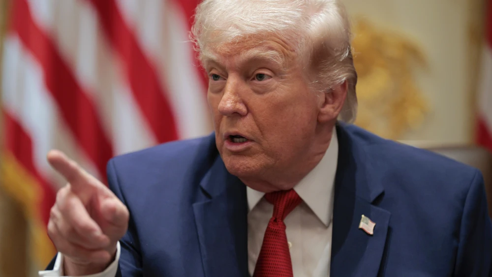 U.S. President Donald Trump speaks during a Cabinet meeting in the Cabinet Room of the White House on March 26, 2026 in Washington, D.C. Photo by Chip Somodevilla/Getty Images.