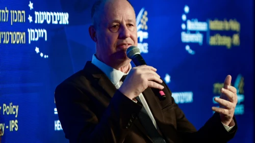 Israeli National Security Adviser Tzachi Hanegbi attends the Herzliya Conference, May 23, 2023. Photo by Avshalom Sassoni/Flash90.