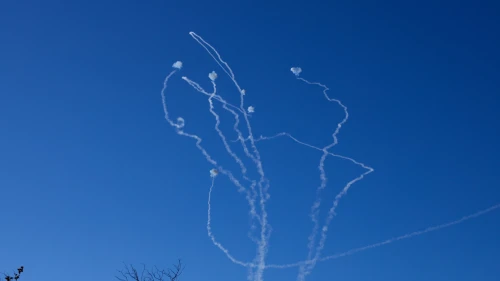 Israeli anti-missile system intercept rockets fired from Lebanon