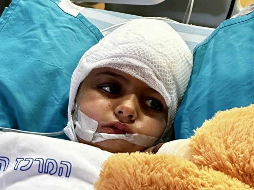 Amina Alhasoni, 7, was critically wounded in Iran's April 13, 2024, missile attack on the Jewish state. Credit: Courtesy.