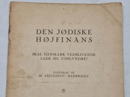 “The Jewish High Finance” pamphlet on sale on the website of the Bastion Auctions auction house in Denmark, Jan. 8, 2026. Source: Screenshot/Bastion Auctions.