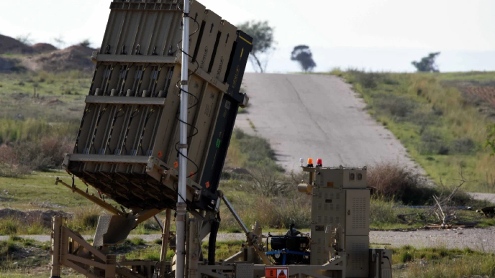 An Iron Dome battery seen near the Southern Israeli town of Beersheva. Photo by Flash90