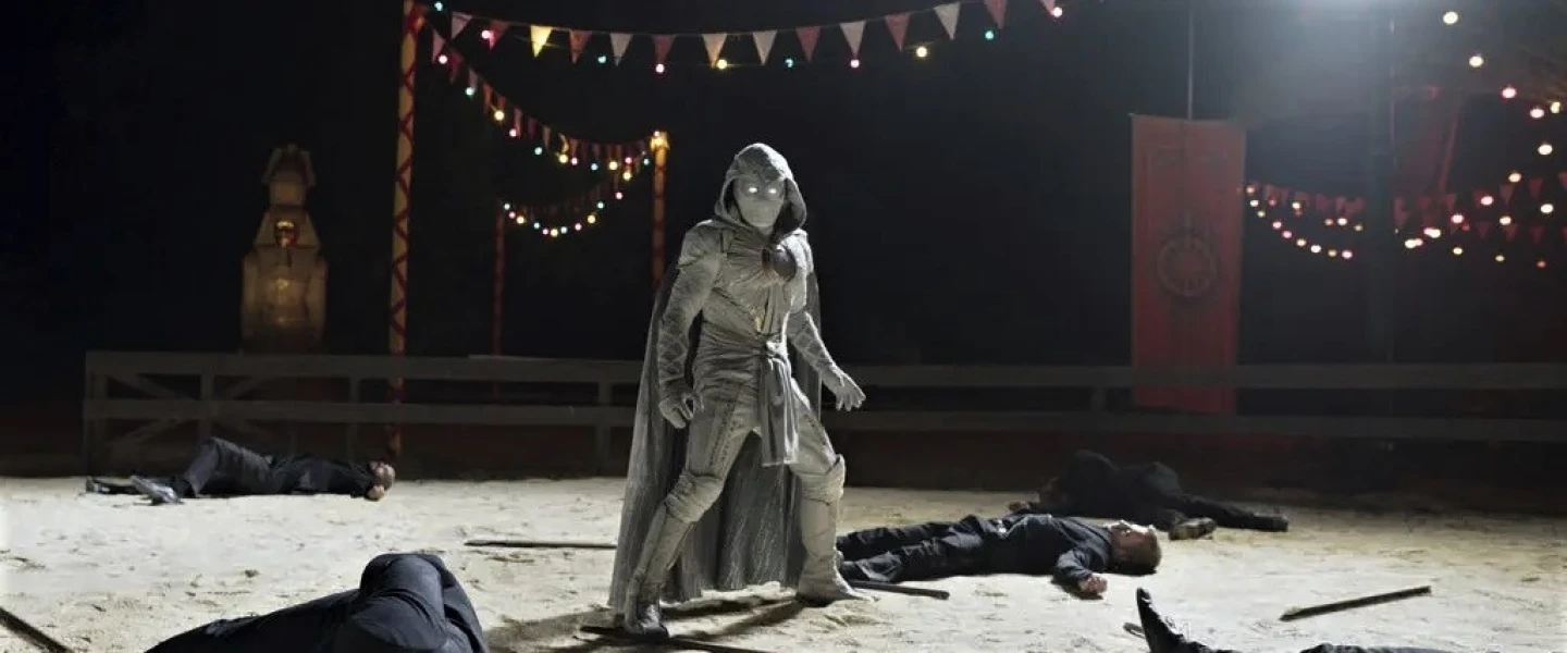 A punishing “Moon Knight” in a Disney+ show based on the comic book. Credit: Marvel Studios.