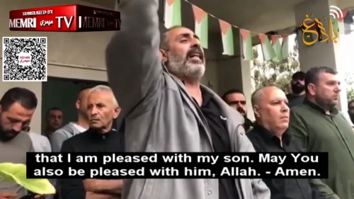 A video surfaced on Palestinian Internet sources of the family members of Ra’ad Hazem, the 28-year-old Palestinian terrorist who killed three Israelis and injured several others when he opened fire in a bar on Dizengofff Street in Tel Aviv on April 7, 2022. Source: MEMRI.
