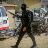 A masked member of Hamas in the southern Gaza Strip. Credit: Saeed Mohammed/Flash90.