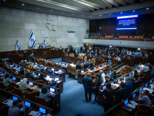 A vote on reviving the Haredi enlistment bill at the assembly hall of the Knesset in Jerusalem on June 11, 2024. Photo by Yonatan Sindel/Flash90.