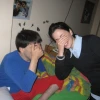 Click photo to download. Caption: A seminary student (right) participates in the "Sweet Dreams" program for the benefit of special-needs children at ALEH Jerusalem. Credit: Courtesy ALEH.