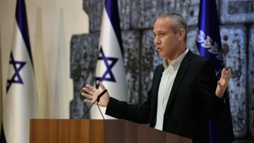 Then-Culture and Sports Minister Chili Tropper at a reception for the Israeli Olympic medalists at the President's Residence in Jerusalem, Aug. 16, 2021. Photo by Olivier Fitoussi/Flash90.