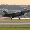 A Lockheed Martin F-35I “Adir” fighter aircraft at the Nevatim Airbase near Beersheva, April 25, 2025. Credit: Israel Defense Forces.