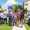 Lara Trump, front and center, campaigned with Laura Loomer, on the right. Loomer is the Republican congressional candidate in Florida's 21st Congressional District. Credit: Courtney Parella/Twitter.